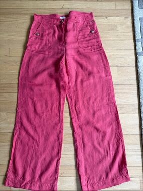 Escada Coral Pink Linen pants